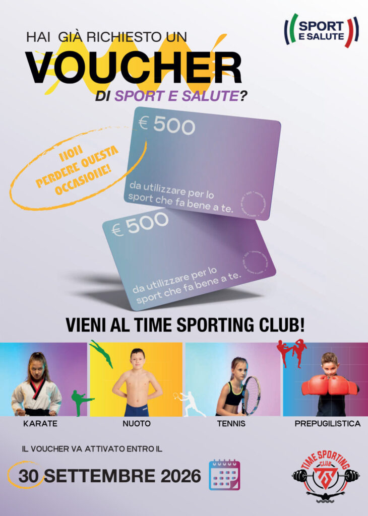 Voucher SPORT SALUTE 2026 TIME SPORTING CLUB web